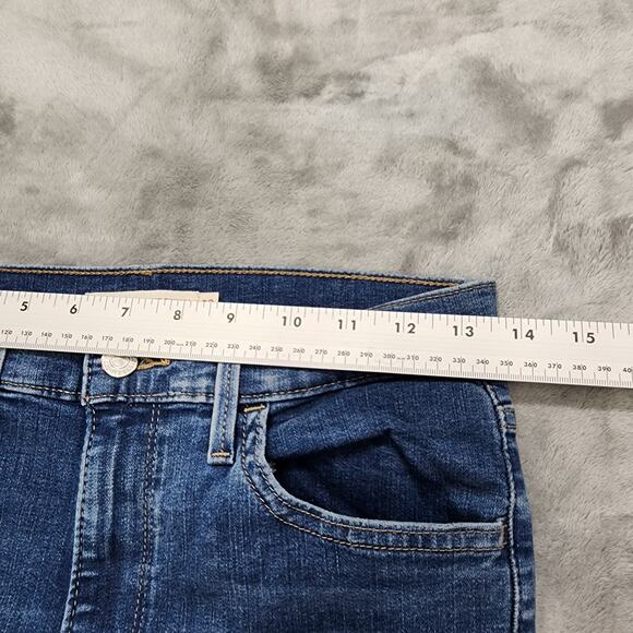 Levi's Jeans Women 28 Blue 720 High Rise Super Skinny Distressed Raw Hem Stretch - Picture 11 of 15